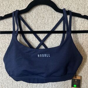 NOBULL Women's Navy Strappy Sports Bra- size Medium, NWT!
